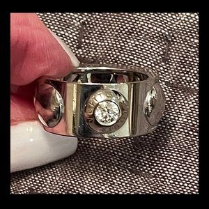 Louis Vuitton, Jewelry, Authentic Louis Vuitton Large White Gold Diamond  Clous Ring